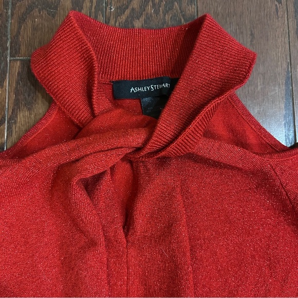 Ashley Stewart Vibrant Red Knit Top - Picture 3 of 6